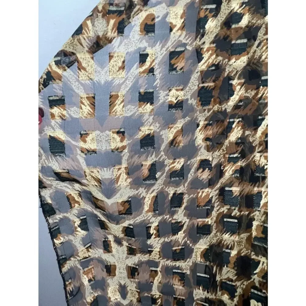 Oversized Leopard Print Scarf Large Animal Print Light Weight Wrap Classic Shawl